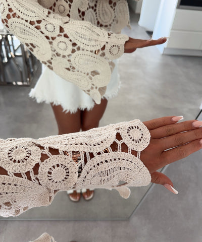 Häckeloberteil Tria Beige Ladypolitan ♡