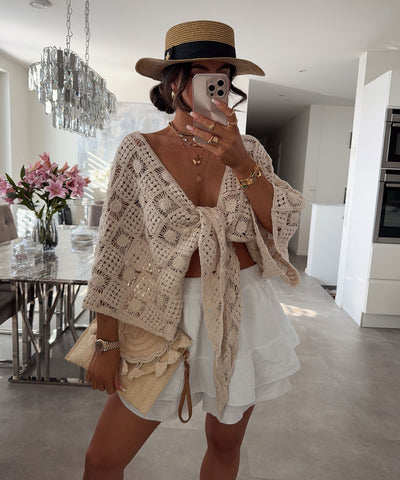 Häkel Cardigan Priya Beige Ladypolitan ♡