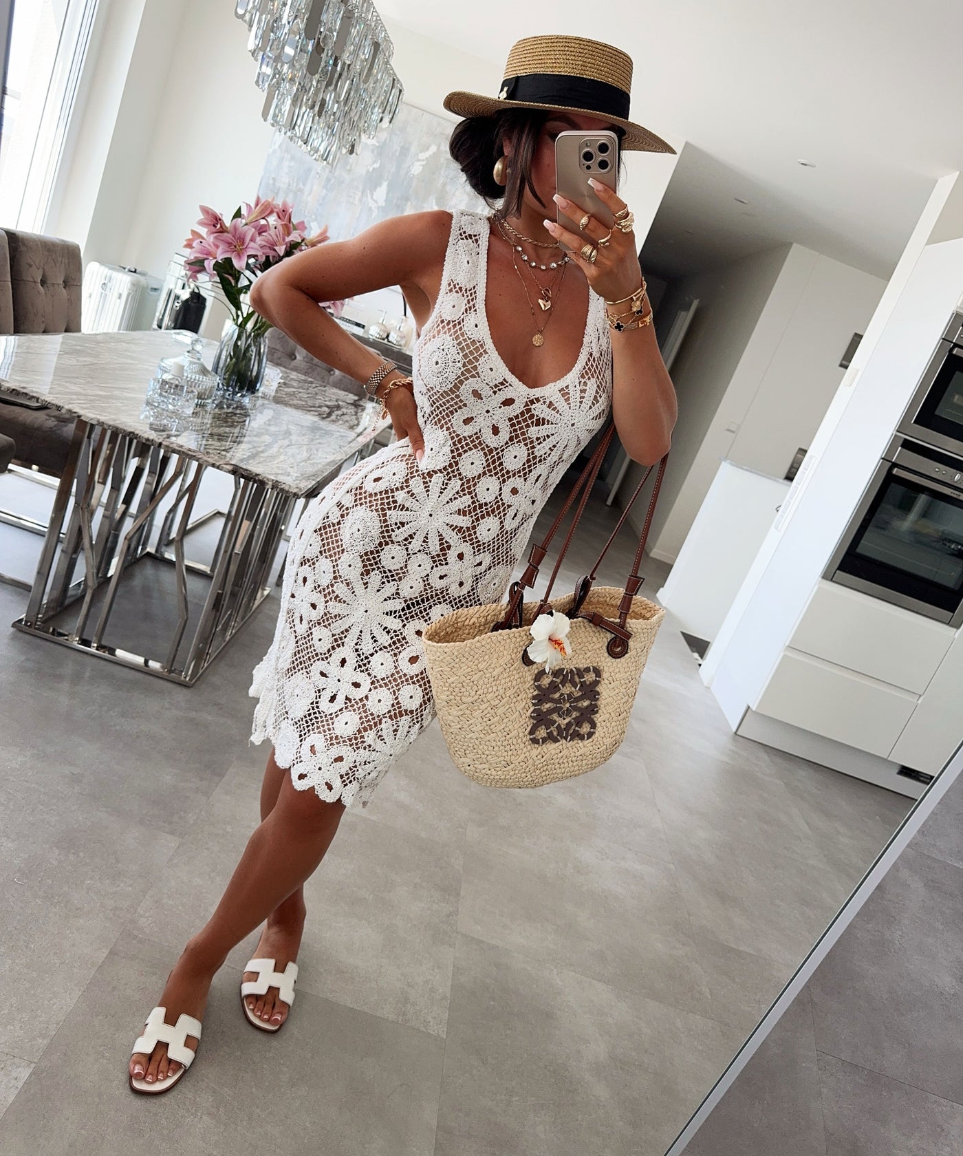 Häkel Kleid Iulia Weiß Ladypolitan ♡