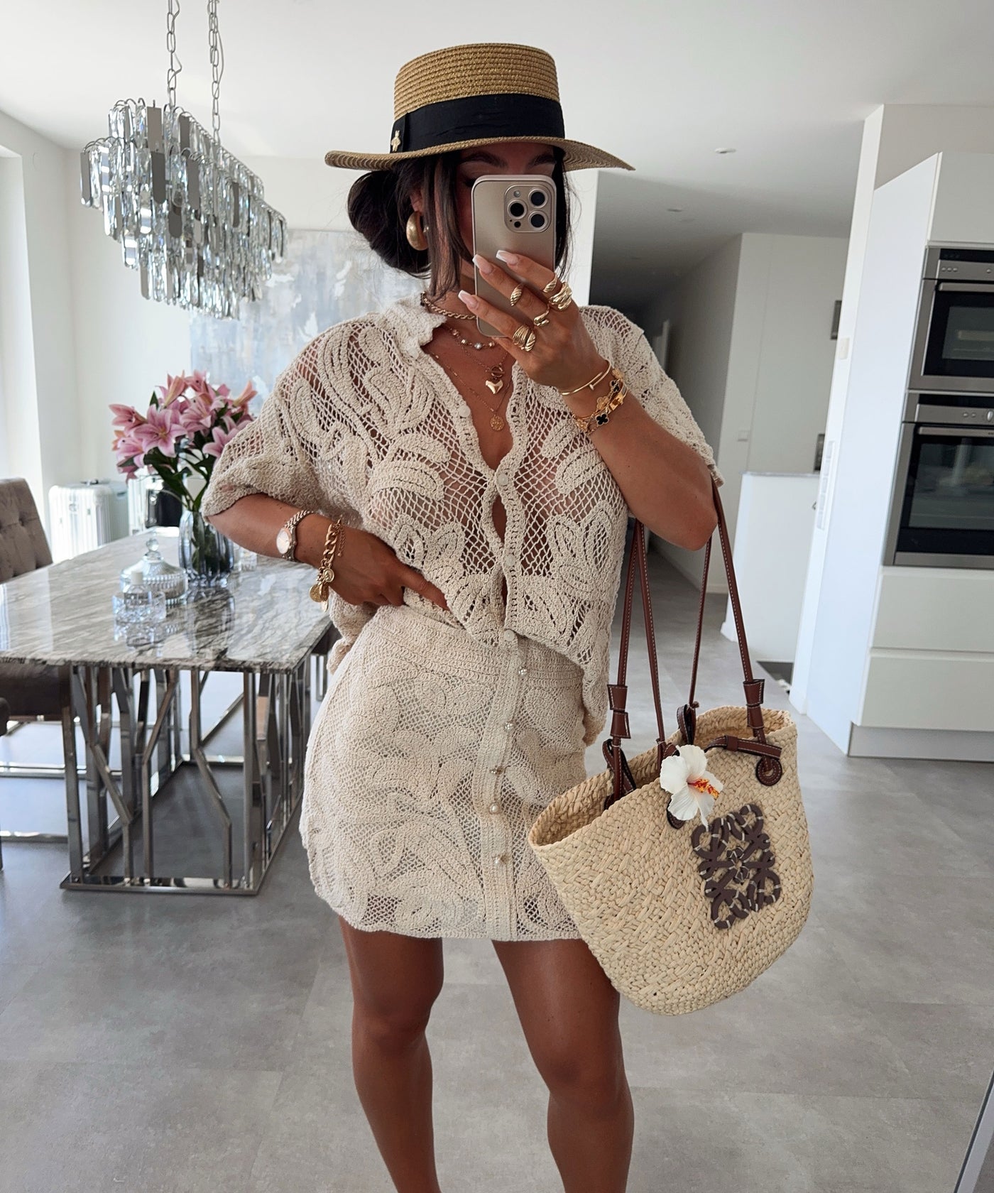 Häkel Rock Lyni Beige Ladypolitan ♡