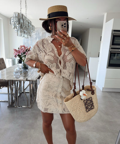 Häkel Rock Lyni Beige Ladypolitan ♡