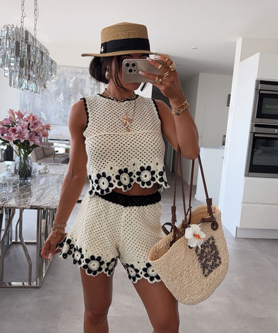 Häkel Top Pia Beige Ladypolitan ♡