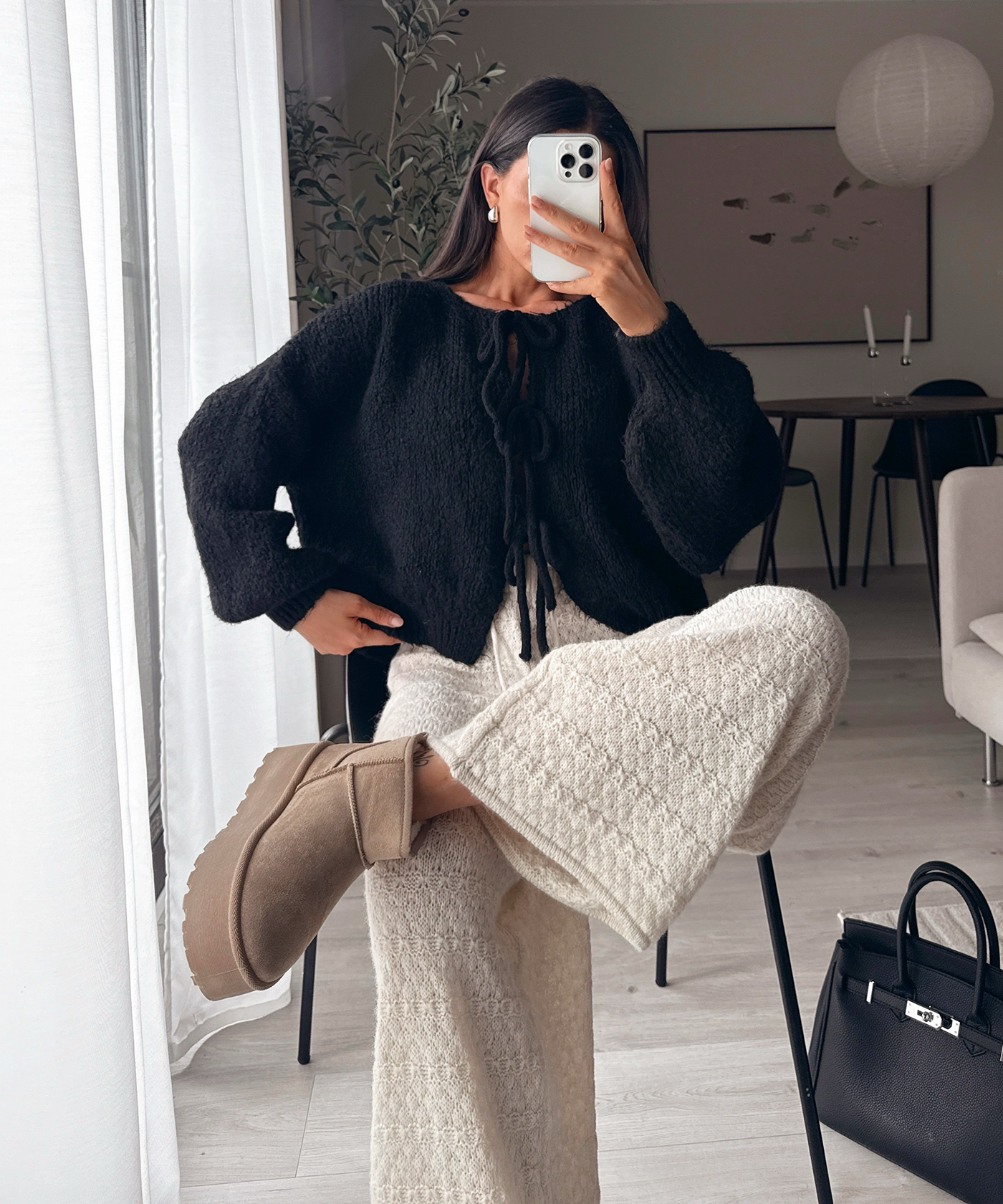 Gefütterte Plateau Boots Nina Camel