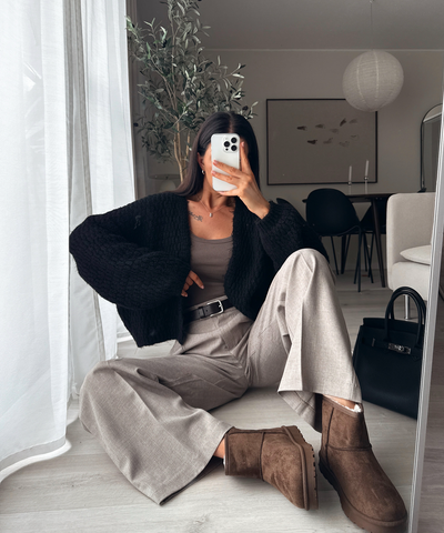 Gefütterte Boots Sana Hoch Braun Ladypolitan ♡