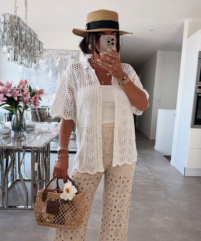 Häkel Shirt Trixi Weiß Ladypolitan ♡