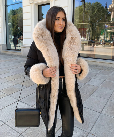 Jacke Aria Schwarz Beige  Ladypolitan ♡   