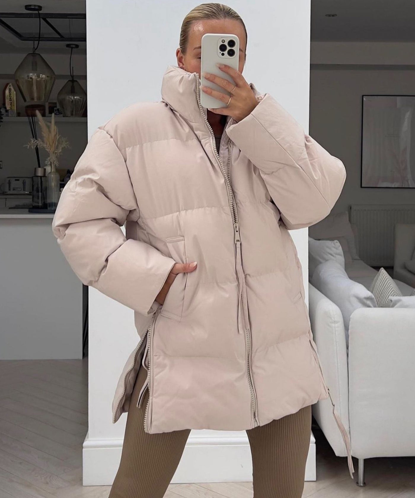 Jacke Midi Beige  Ladypolitan - Fashion Onlineshop für Damen   