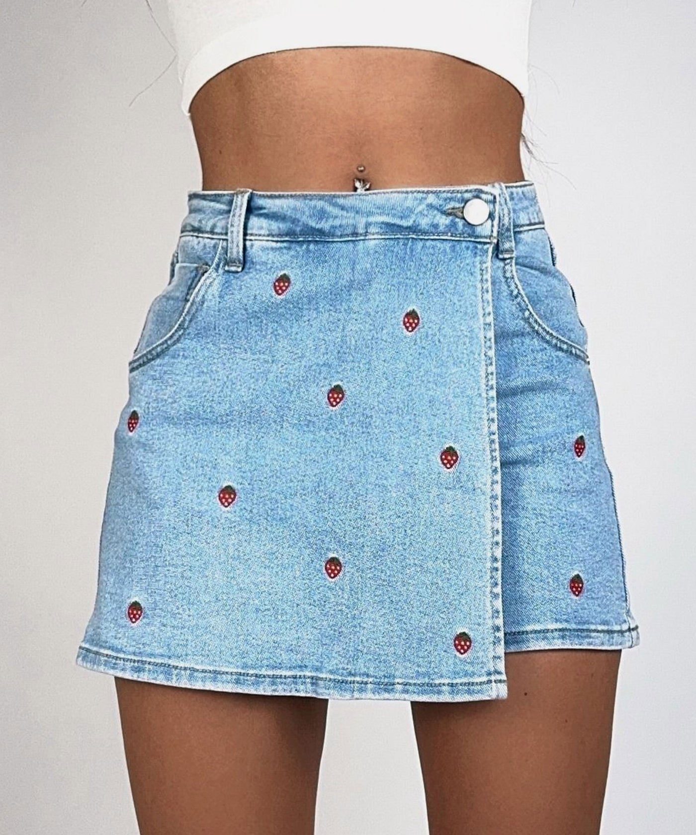 Jeans Hosenrock Strawberry Blau Ladypolitan ♡