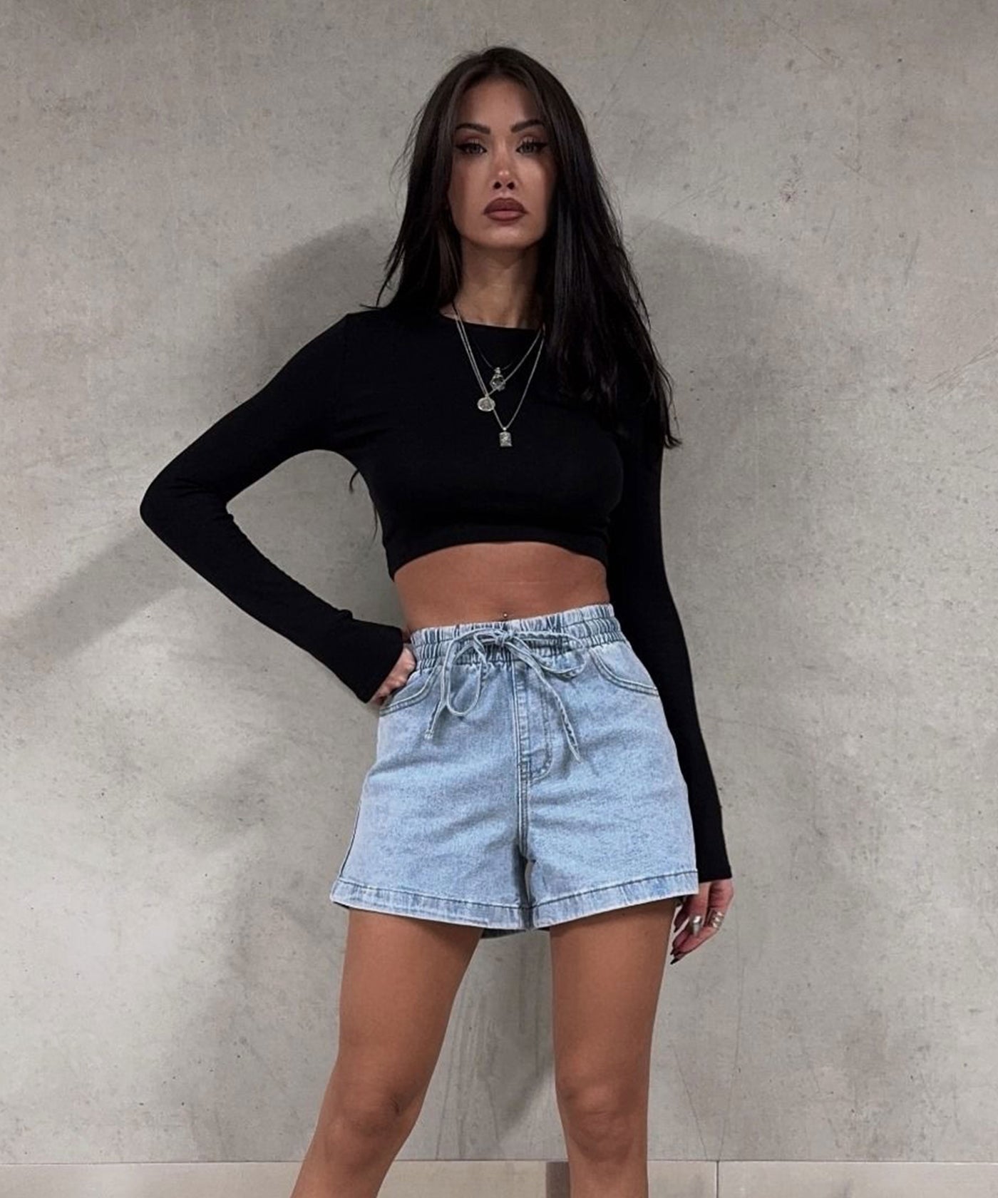 Jeans Shorts Naledi Hellblau Ladypolitan ♡