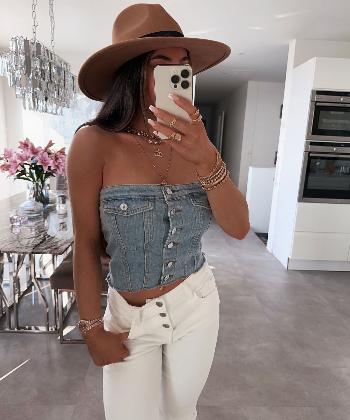 Jeans Top Skye Hellblau  Ladypolitan ♡   