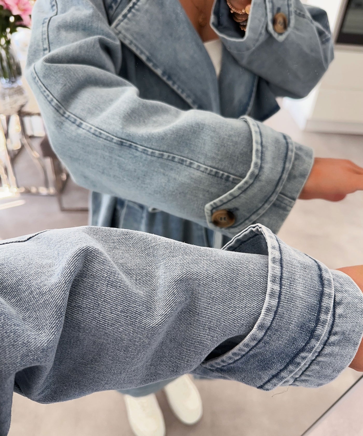 Jeans Trenchcoat Jeanna Hellblau  Ladypolitan ♡   