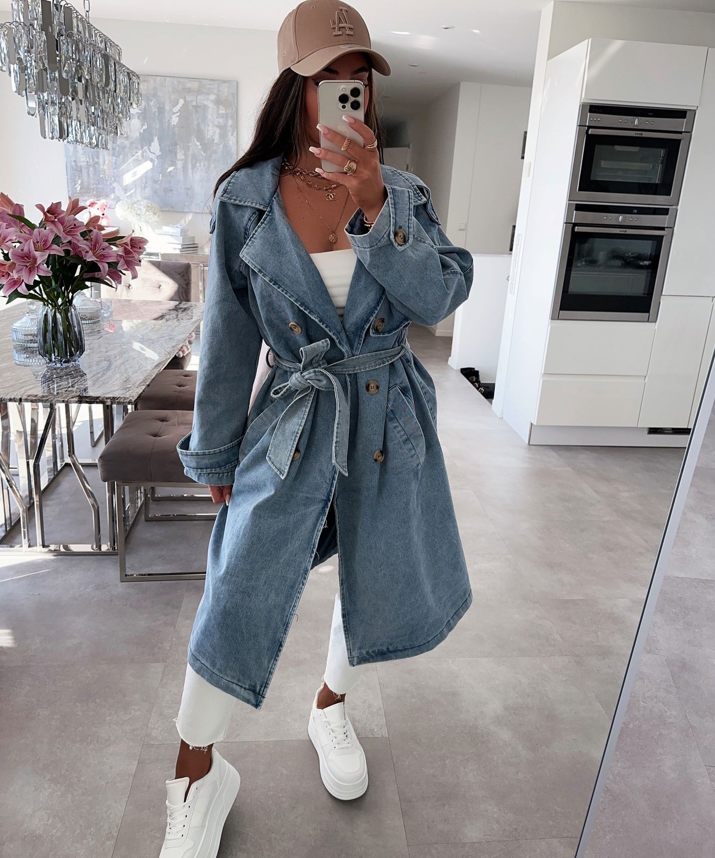 Jeans Trenchcoat Jeanna Hellblau  Ladypolitan ♡   