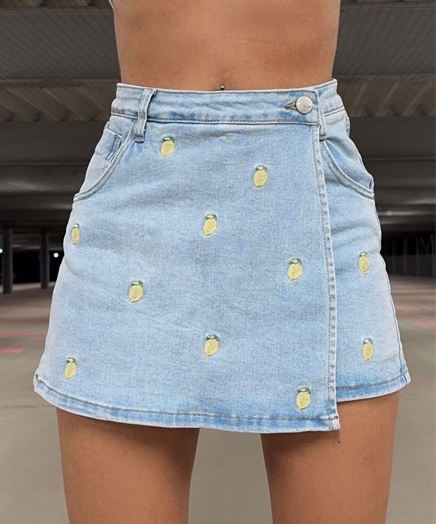 Jeans Hosenrock Zitrone Hellblau Ladypolitan ♡