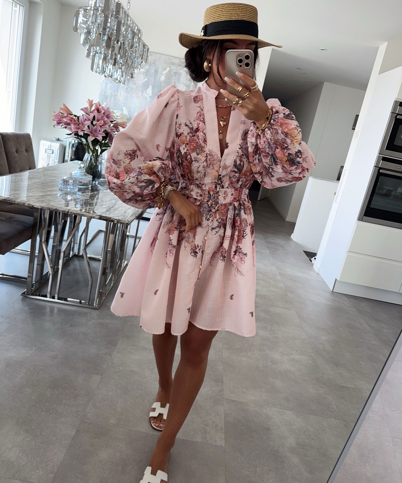 Kleid Nekia Blume Rosa Ladypolitan ♡