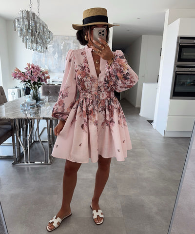 Kleid Nekia Blume Rosa Ladypolitan ♡
