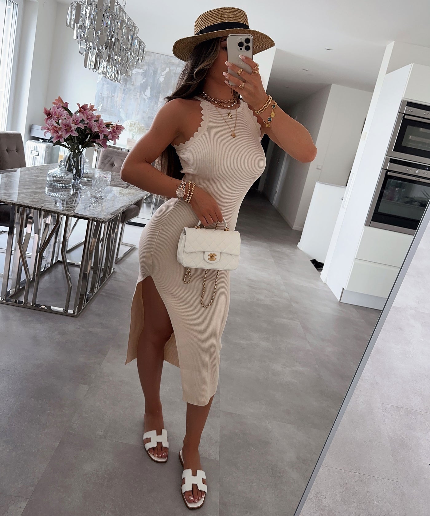 Kleid Zacken Beige  Ladypolitan ♡   
