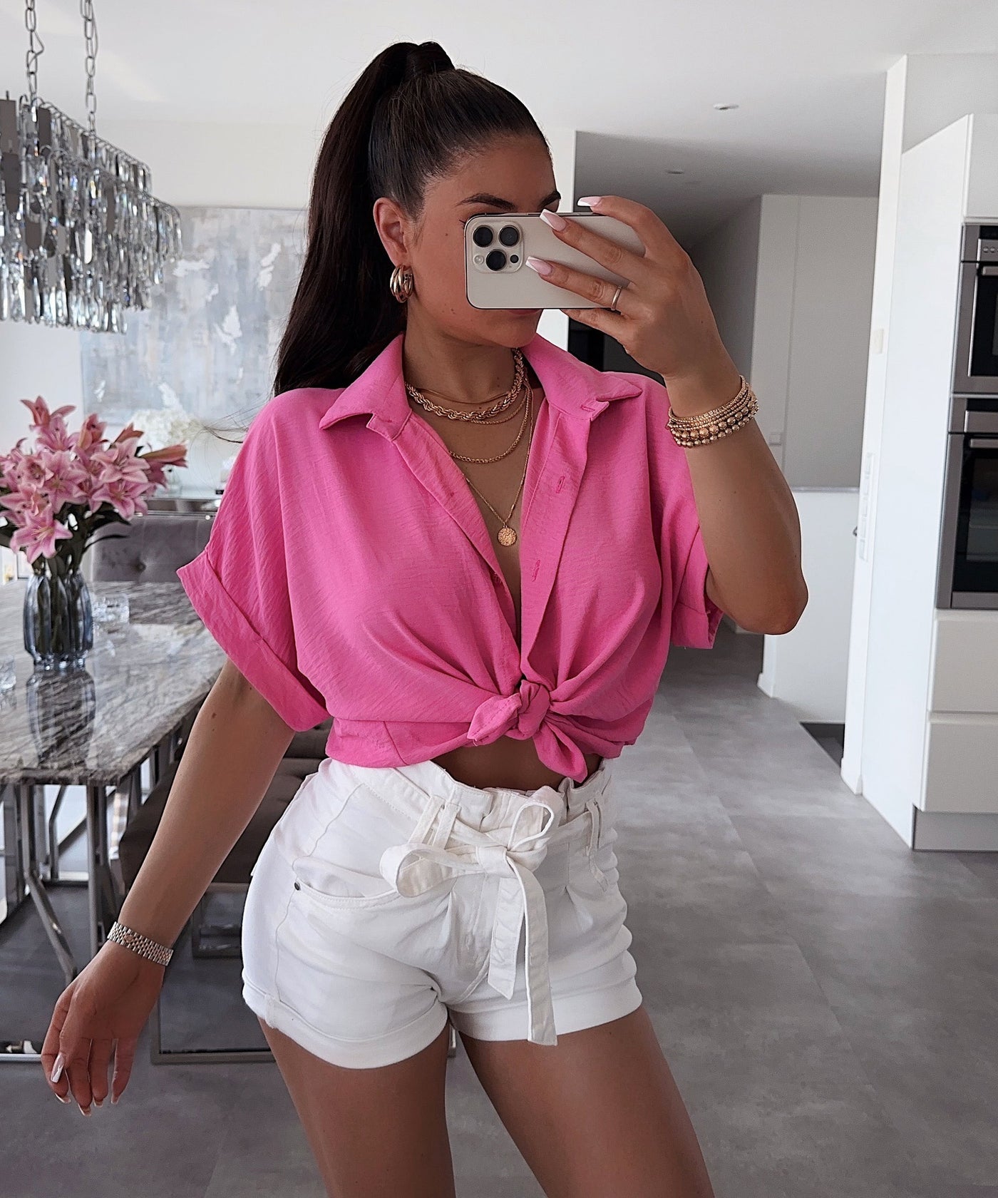 Knoten T-Shirt Melia Pink  Ladypolitan ♡   