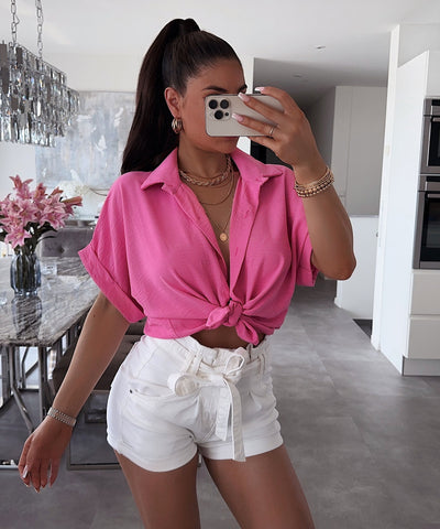 Knoten T-Shirt Melia Pink  Ladypolitan ♡   