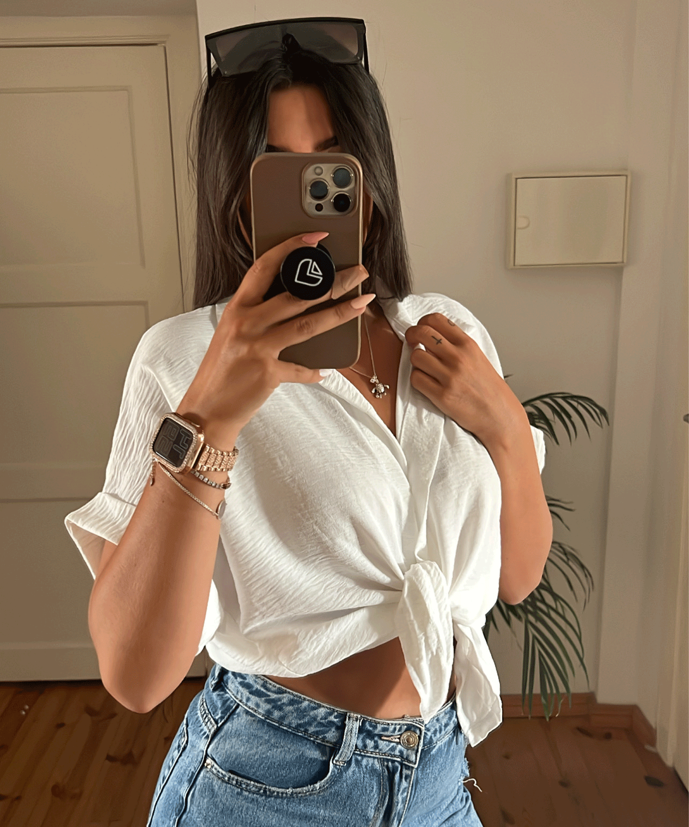 Knoten T-Shirt Melia Weiß  Ladypolitan ♡   