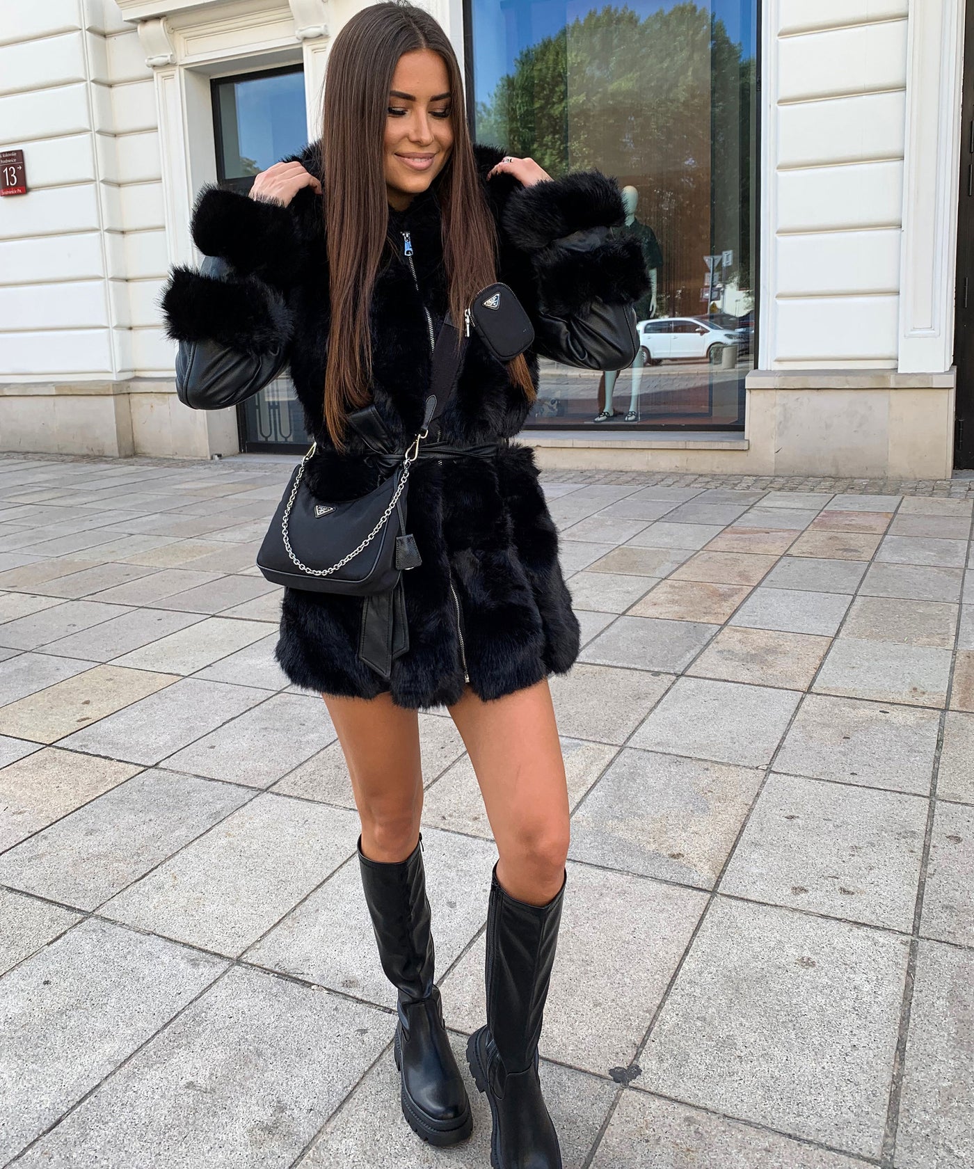 Kunstpelzjacke Opra Schwarz  Ladypolitan ♡   