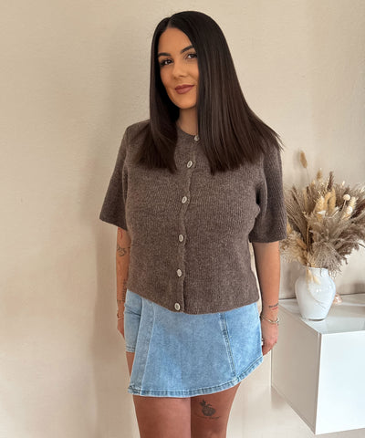 Kurzarm Strickjacke Jesse Braun Ladypolitan ♡