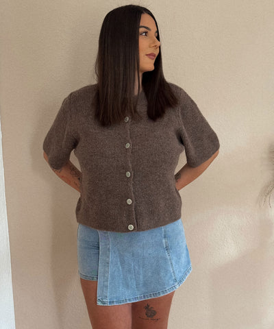Kurzarm Strickjacke Jesse Braun Ladypolitan ♡