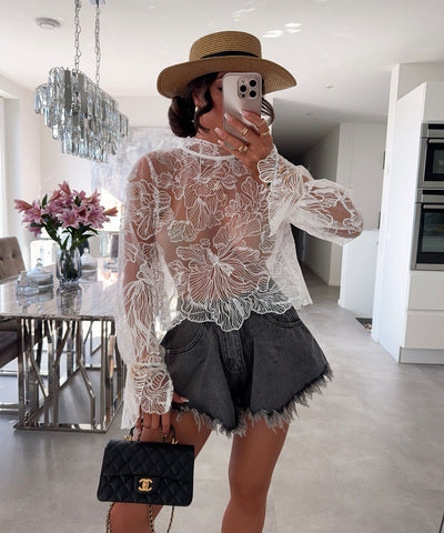 Lace Oberteil Kirsty Weiß Ladypolitan ♡
