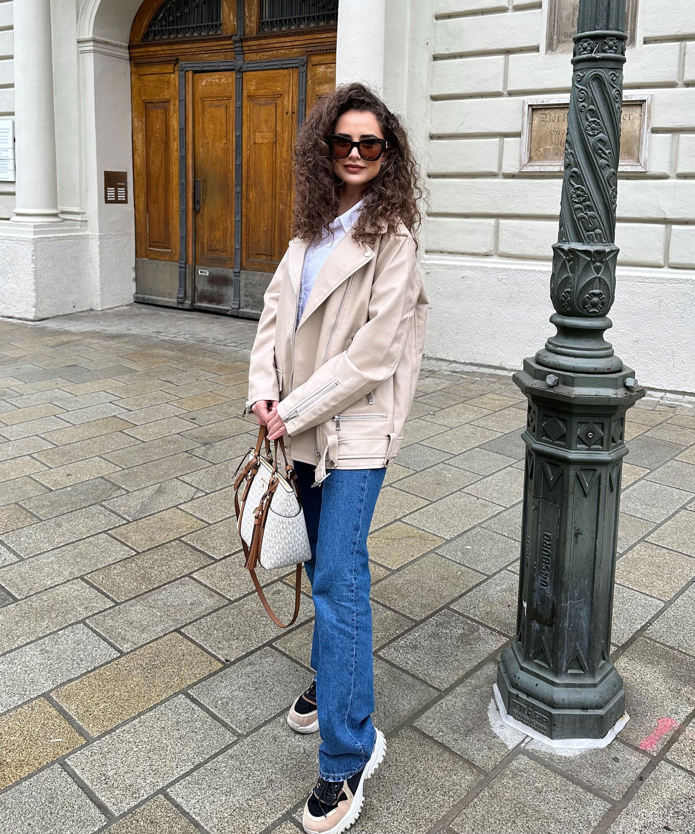 Lederjacke Valea Beige  Ladypolitan ♡   