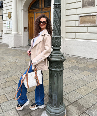 Lederjacke Valea Beige  Ladypolitan ♡   