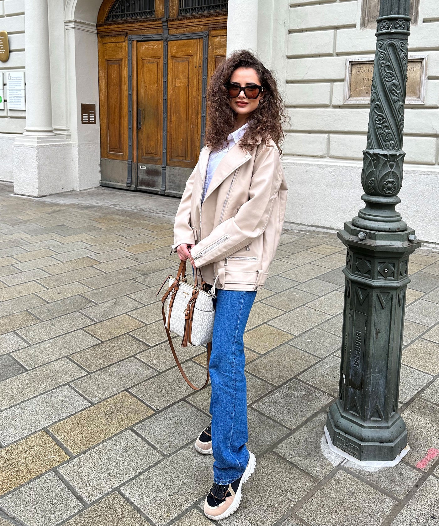 Lederjacke Valea Beige  Ladypolitan ♡   