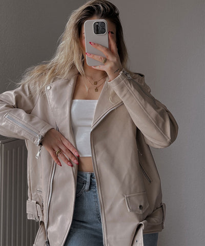 Lederjacke Valea Beige  Ladypolitan ♡   
