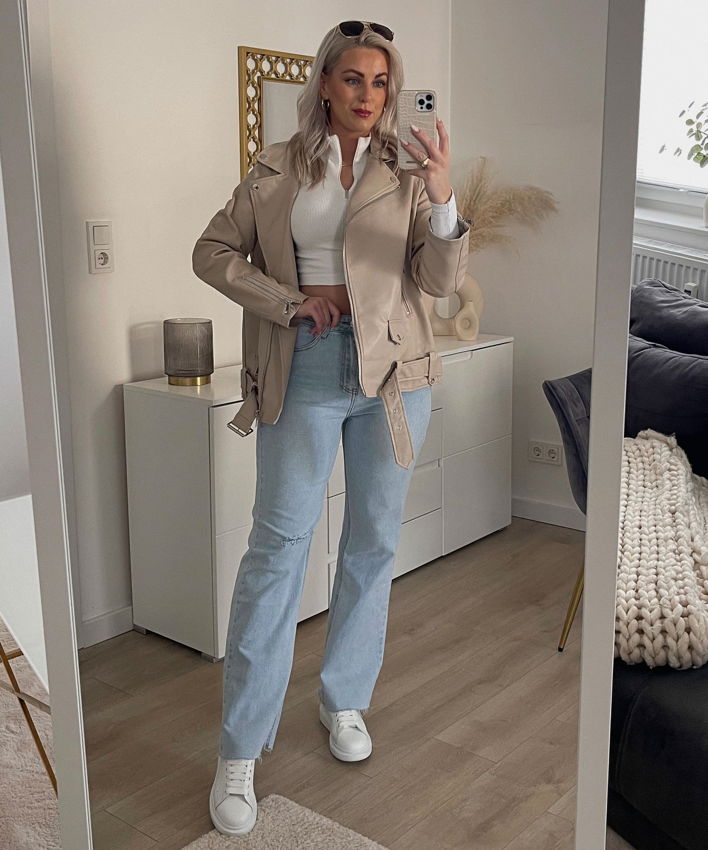 Lederjacke Valea Beige  Ladypolitan ♡   