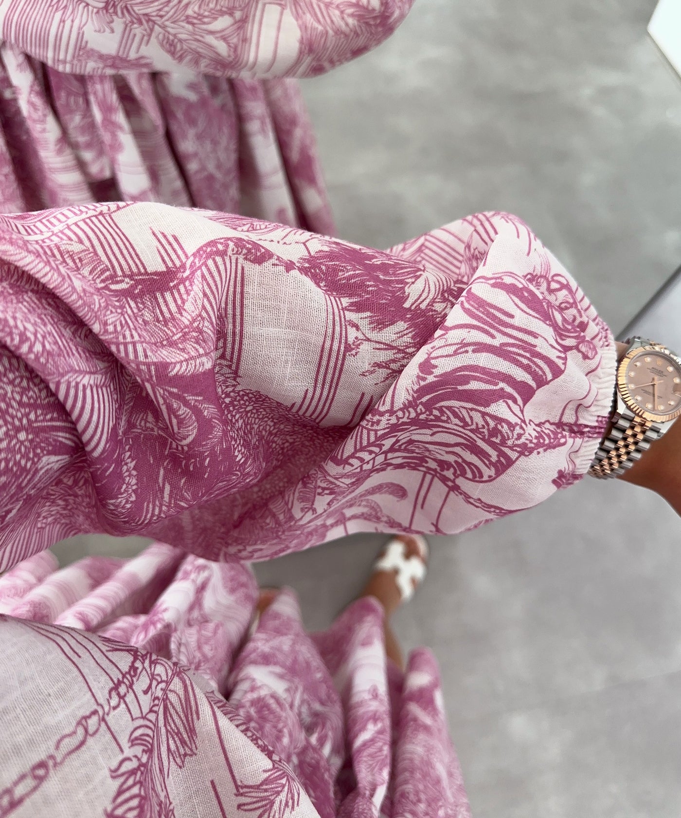 Leinenlook Kleid Chalina Lila Ladypolitan ♡