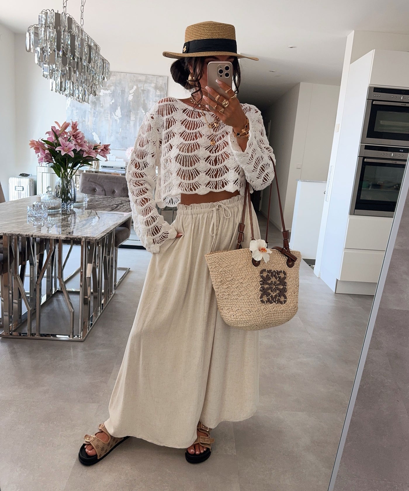 Leinenrock Filya Beige Ladypolitan ♡