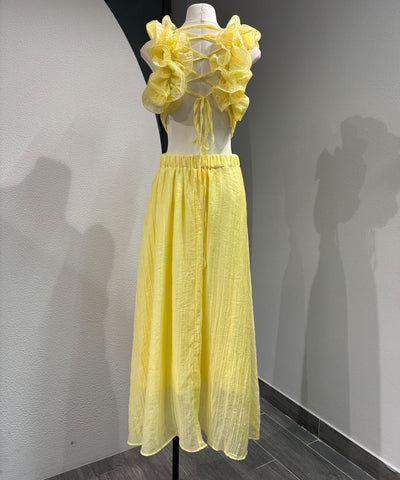 Maxi Kleid Zalya Gelb Ladypolitan ♡