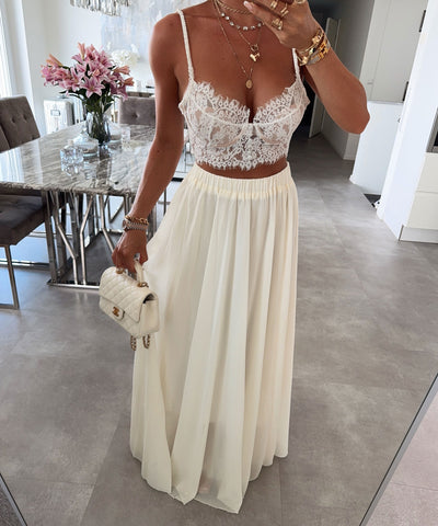 Maxi Rock Dalina Creme Ladypolitan ♡