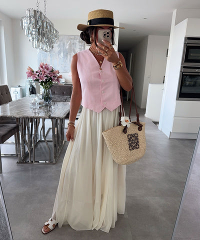 Maxi Rock Dalina Creme Ladypolitan ♡