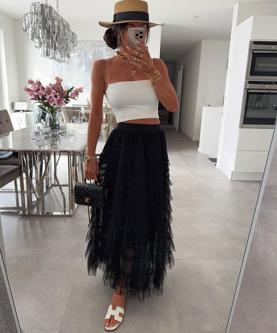 Maxi Rock Ylvie Schwarz Ladypolitan ♡