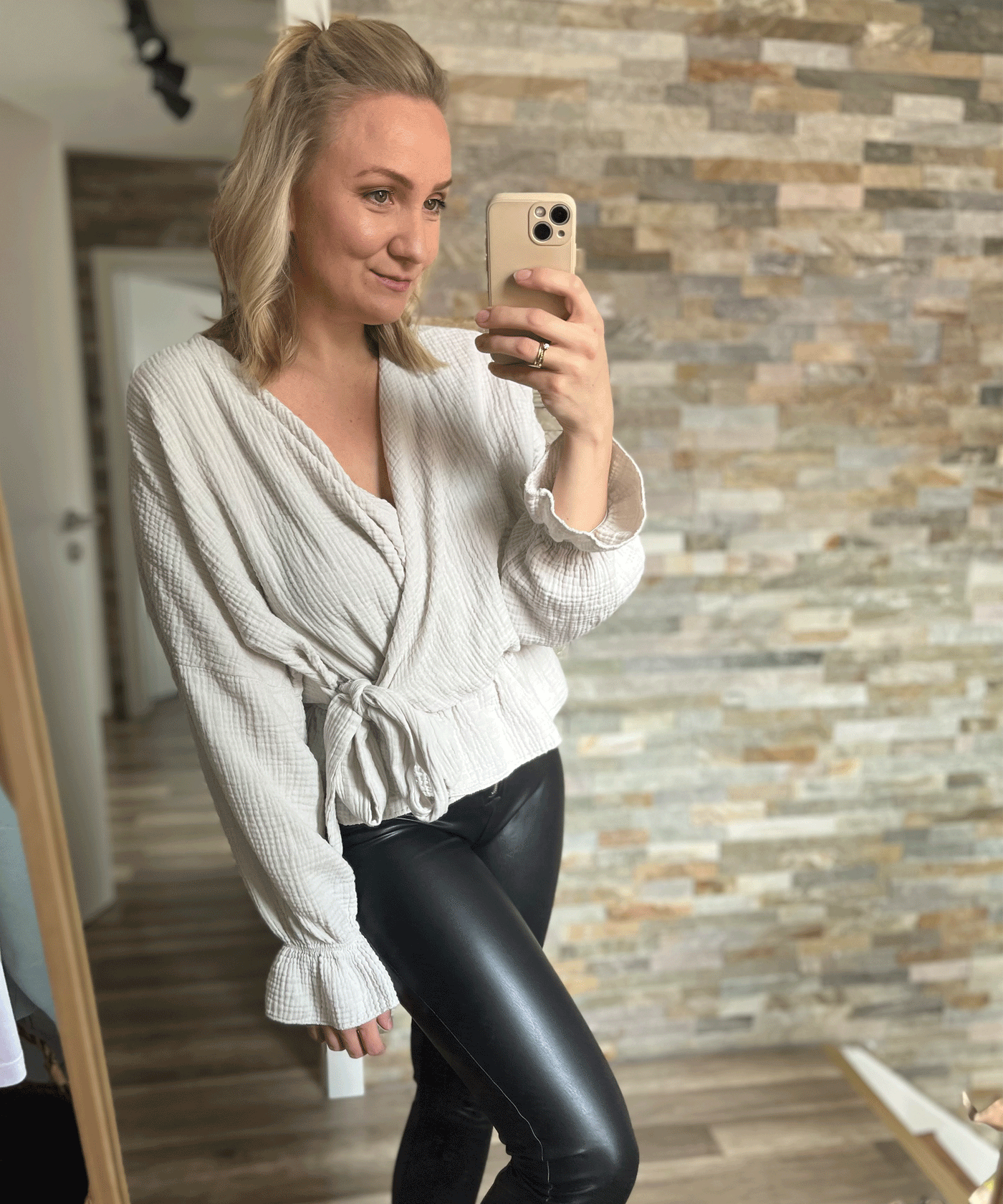 Musselin Bluse Celine Beige  Ladypolitan ♡   