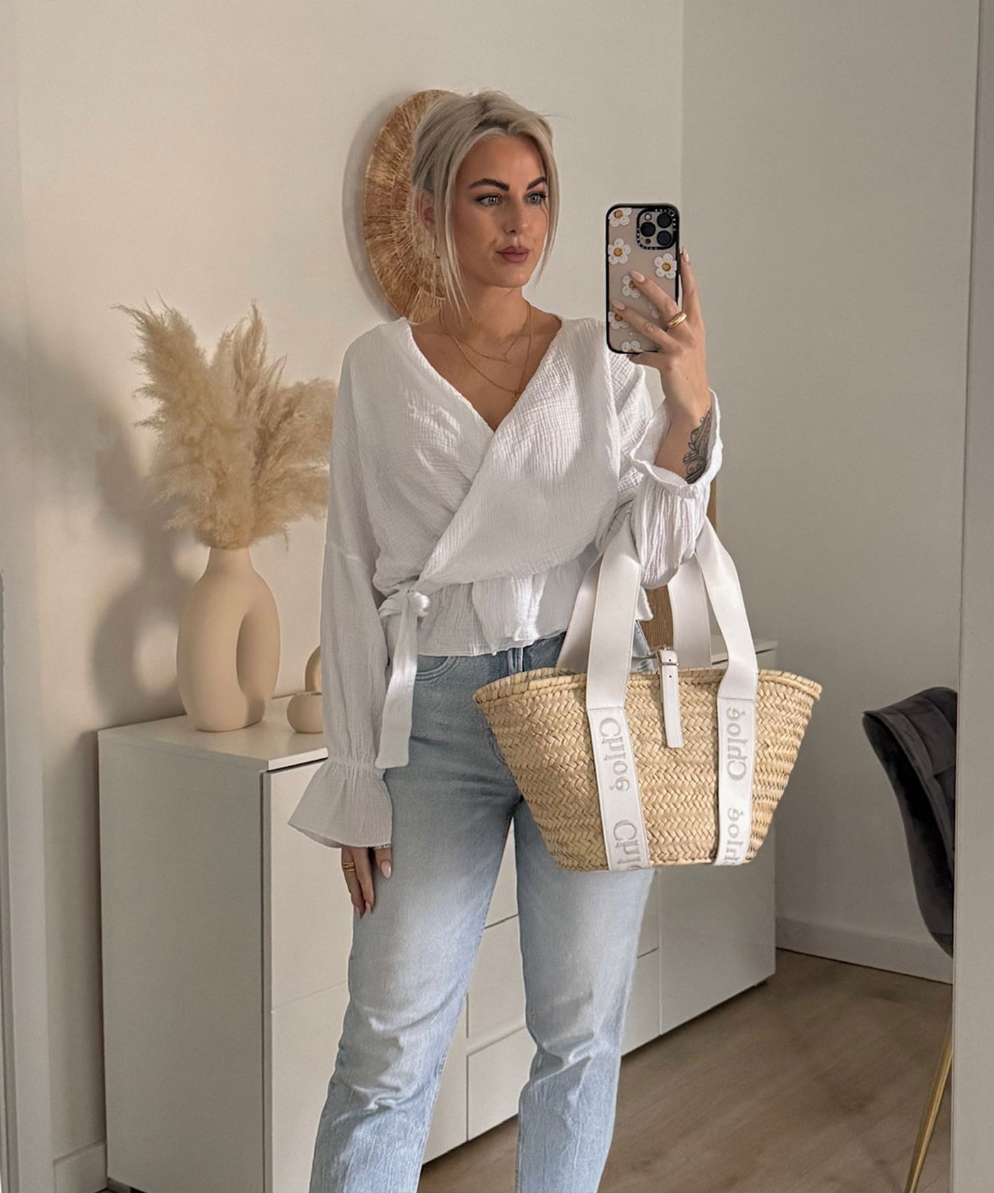 Musselin Bluse Celine Weiß Ladypolitan ♡