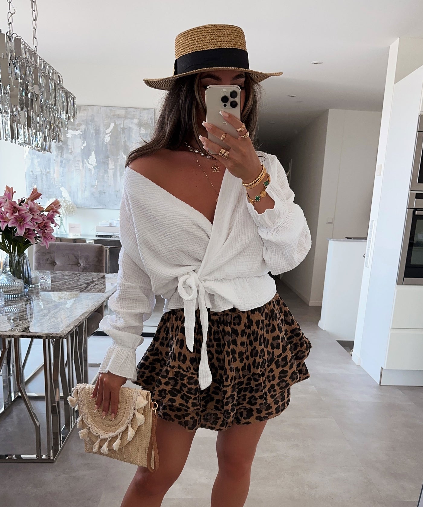 Musselin Bluse Celine Weiß  Ladypolitan ♡   