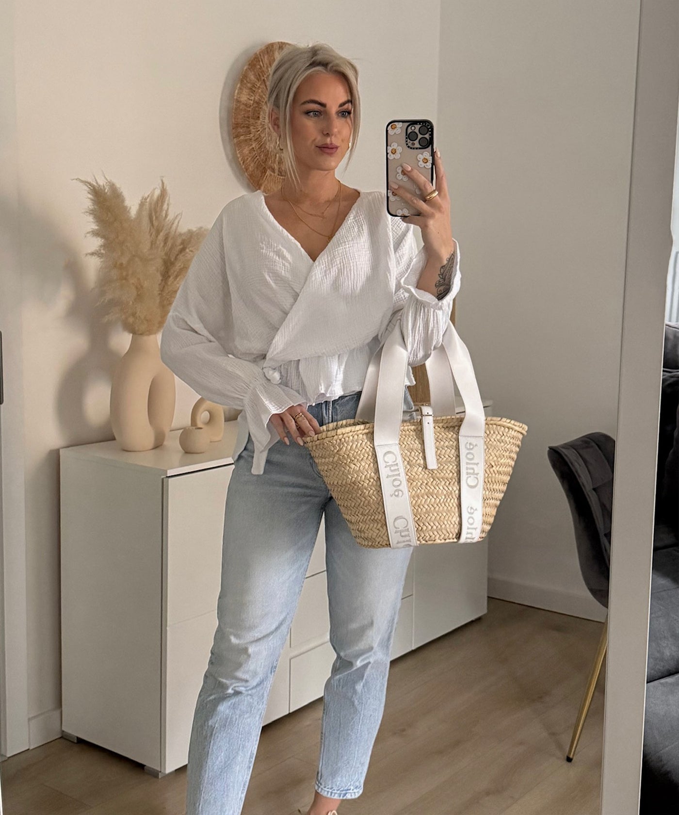 Musselin Bluse Celine Weiß Ladypolitan ♡