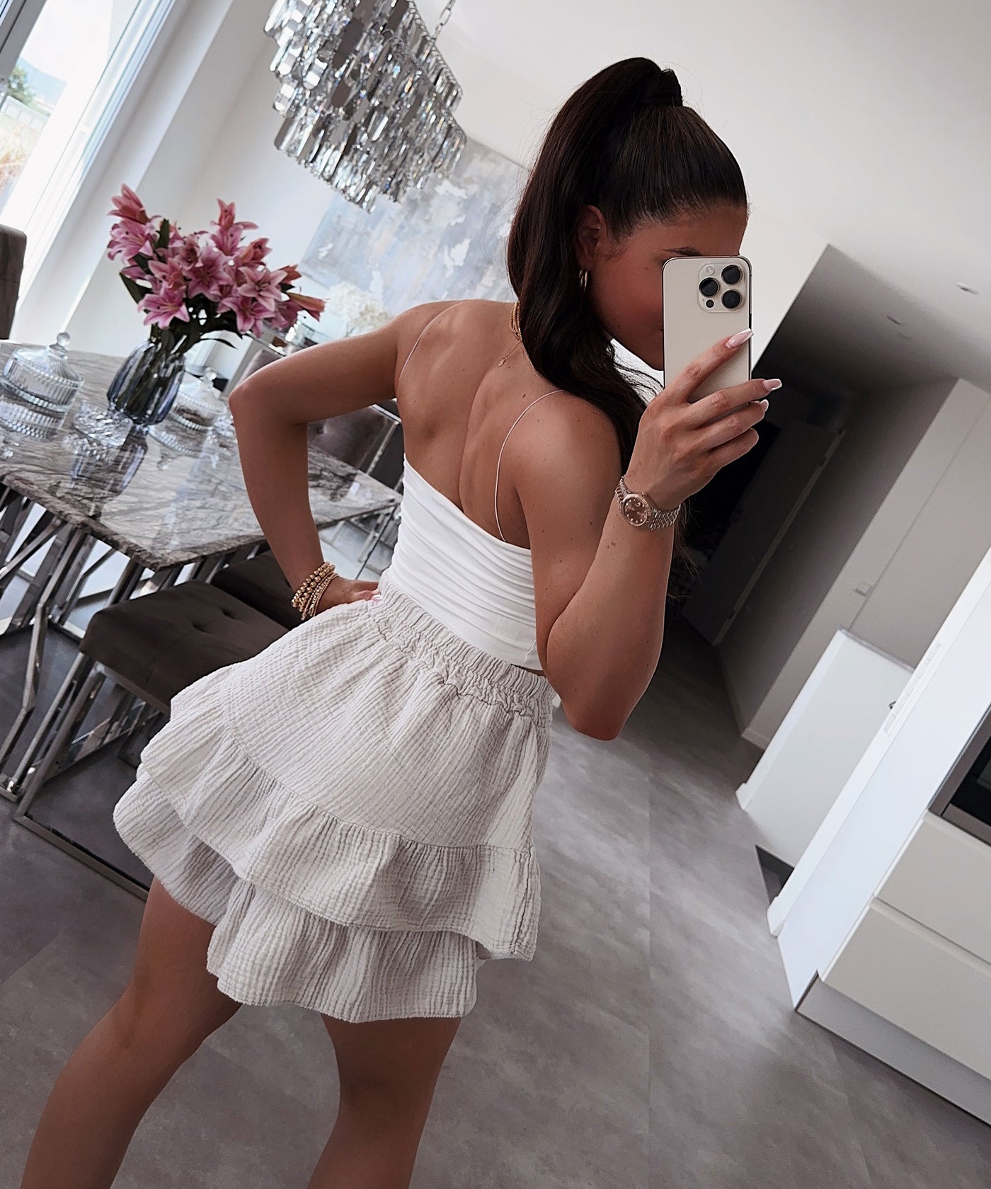 Musselin Hosenrock Alexis Beige  Ladypolitan ♡   