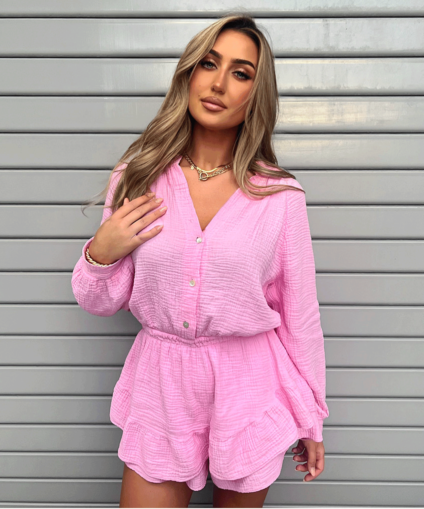 Musselin Jumpsuit Juana Babypink  Ladypolitan ♡   