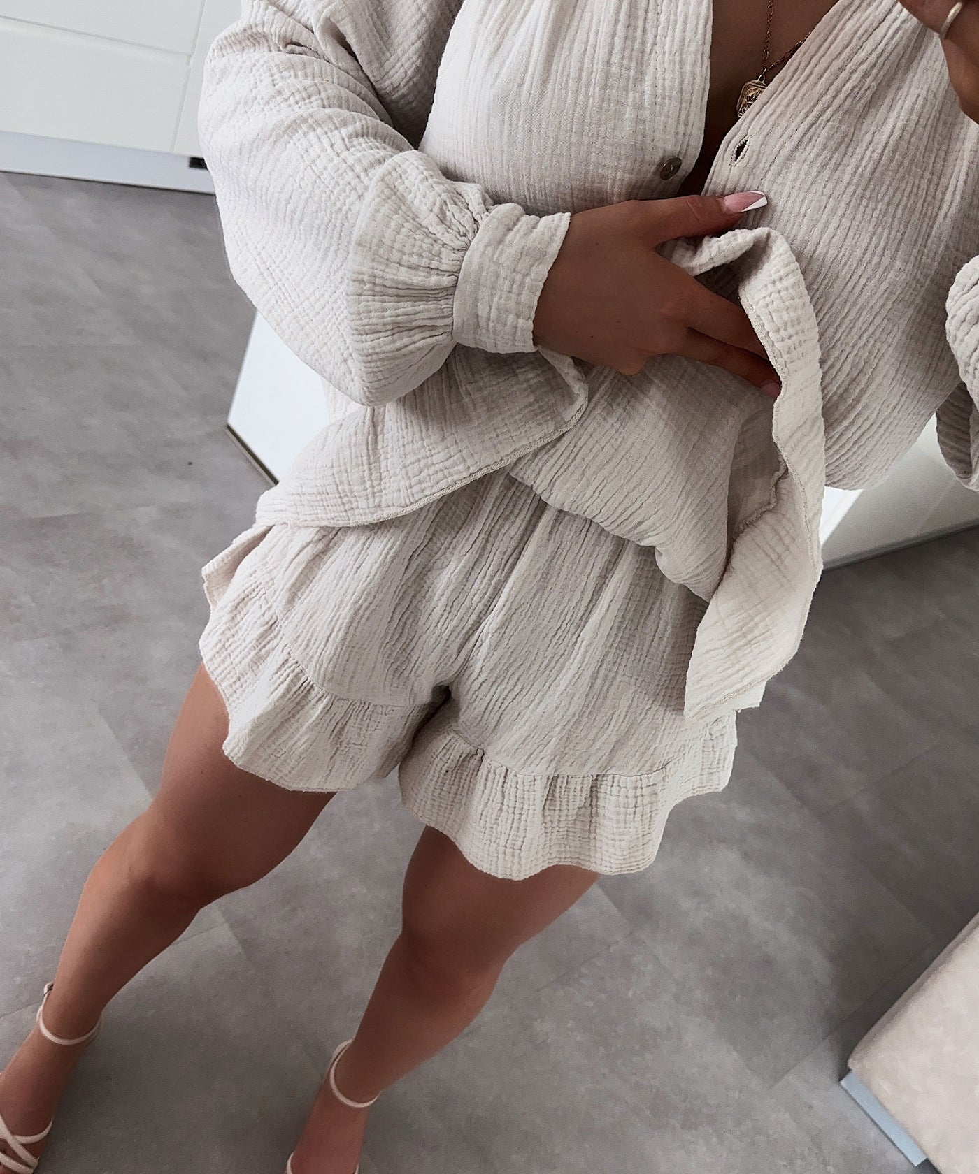 Musselin Jumpsuit Juana Beige  Ladypolitan ♡   