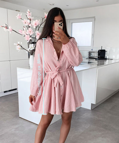 Musselin Kleid Daisy Beige  Ladypolitan - Fashion Onlineshop für Damen   