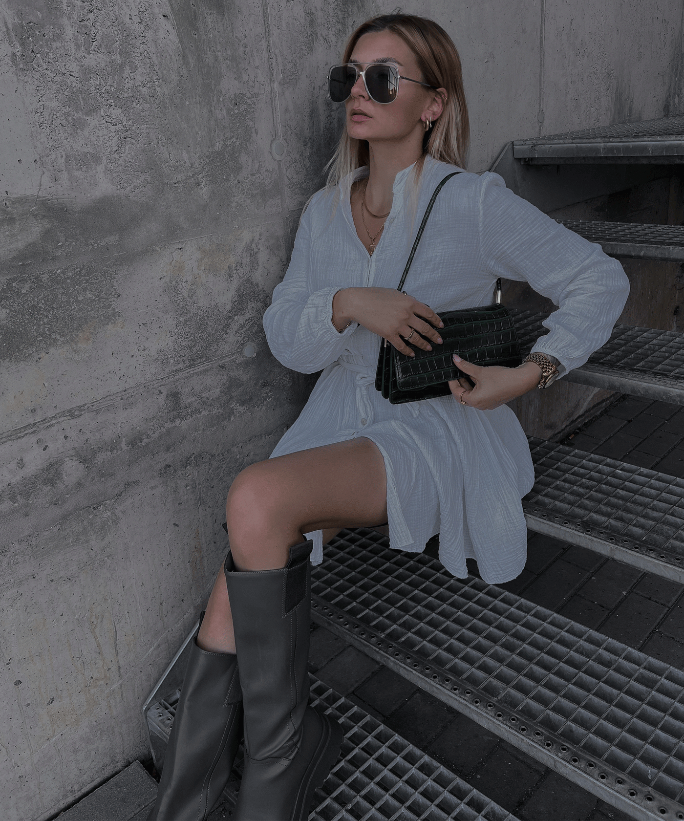 Musselin Kleid Daisy Weiß  Ladypolitan - Fashion Onlineshop für Damen   