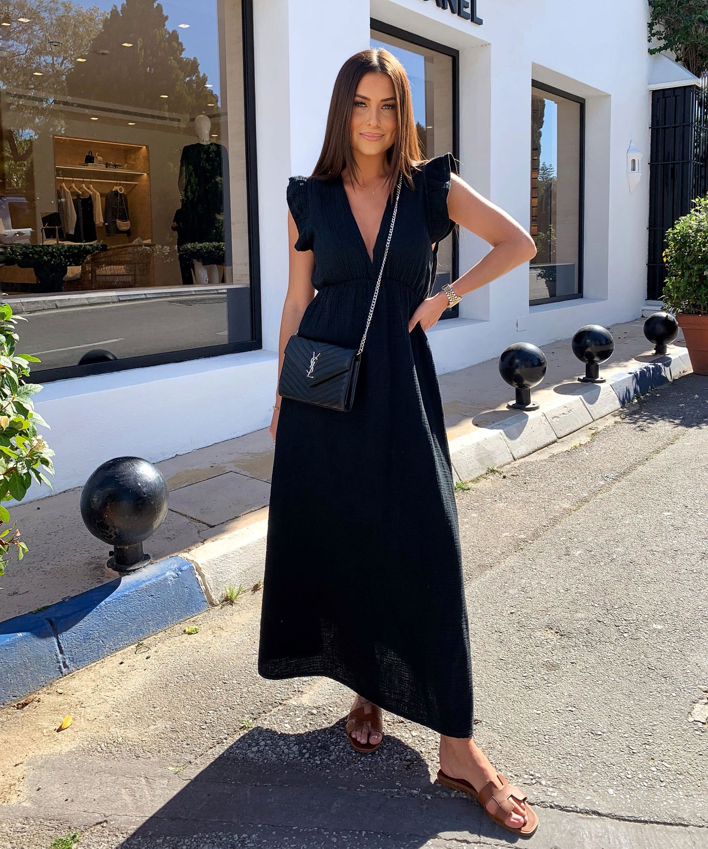 Musselin Kleid Geli Schwarz Ladypolitan ♡