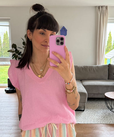 Musselin Top Lidia Hellpink Ladypolitan ♡