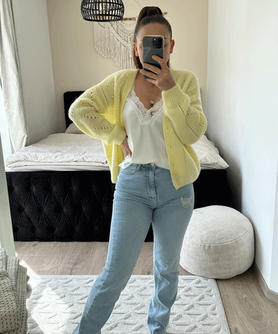 Musselin Top Marta Weiß  Ladypolitan ♡   
